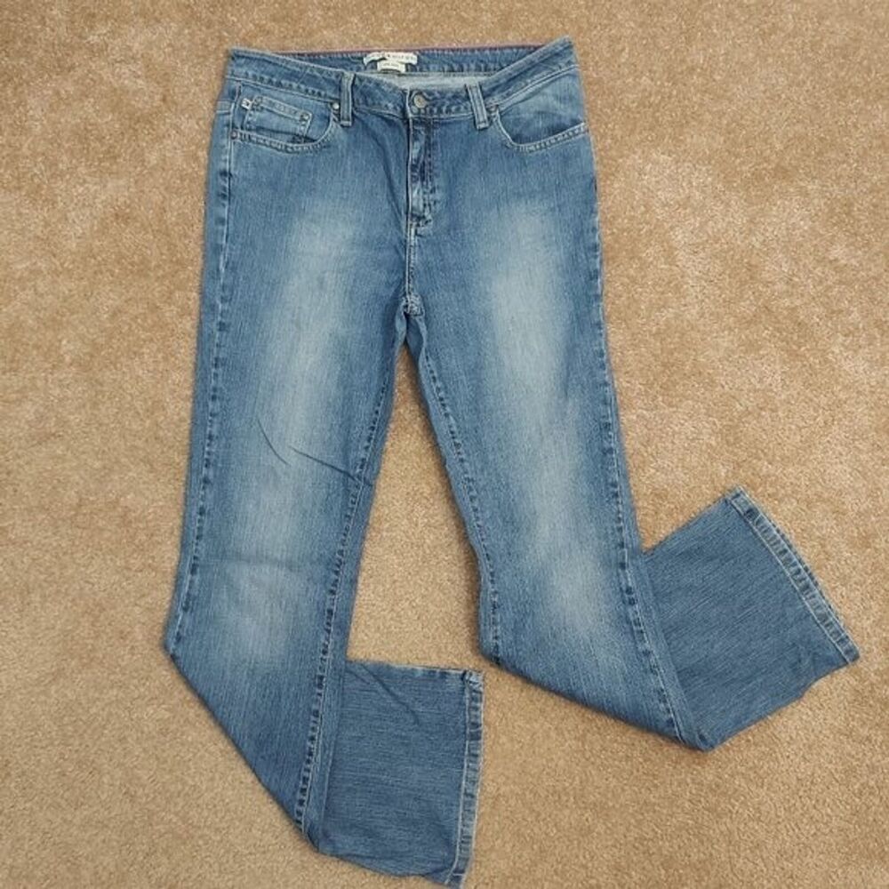 Tommy Hilfiger Women's Size 12R Low Rise Blue Jeans, Boot Cut Cotton fits:34x31